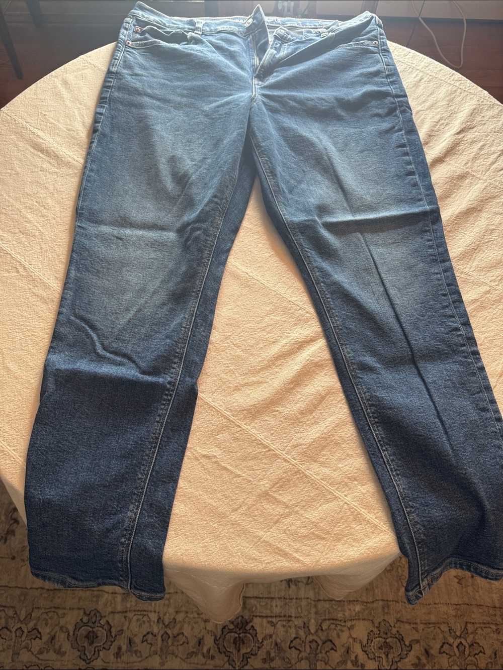 American Eagle Outfitters Dark Blue Straight Leg Jeans